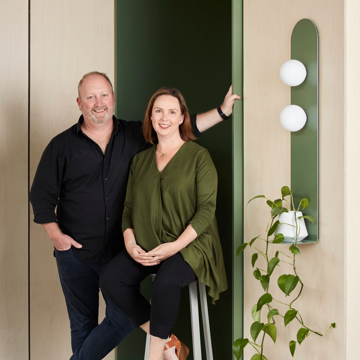 An architecture team of two halves