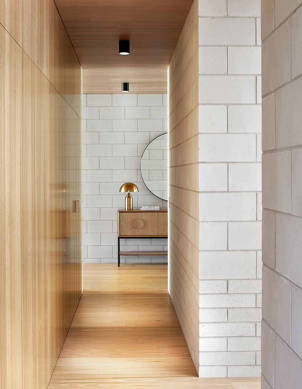 Beama Surface Eye Baby in black creates interest in the walkway.