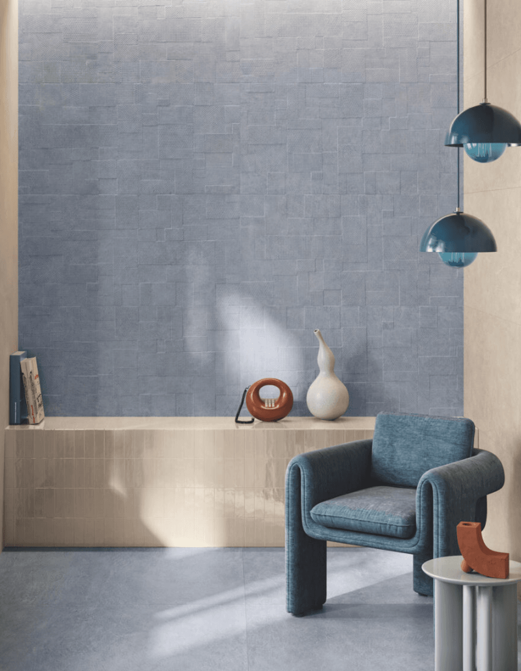 Blues are generally more widely appealing, but any bold colour choice requires due consideration.