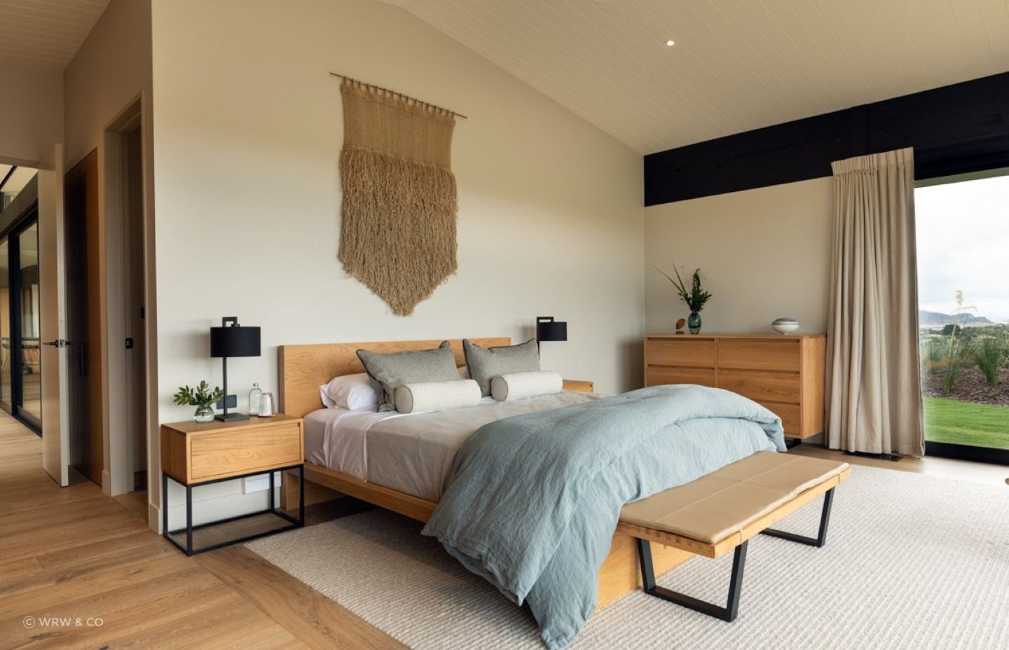 This Solid Oak Timber Bed by WRW & Co shows the warmth wood finishes can bring.