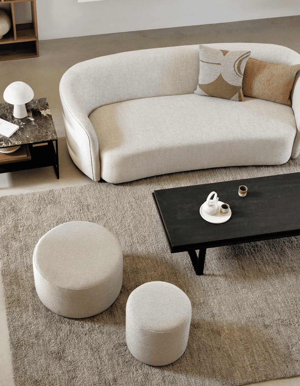 Steel coffee tables, despite their darker appearance, compliment neutral tones.