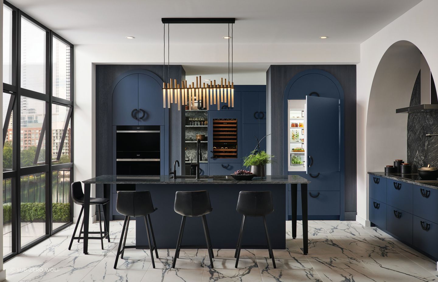 The Sub-Zero Designer Series Refrigerator Freezer can be fitted with custom panels for seamless installation.