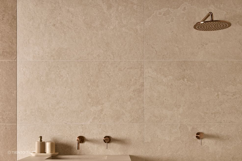 Contrary to what you might think, large format tiles can make a space look bigger.