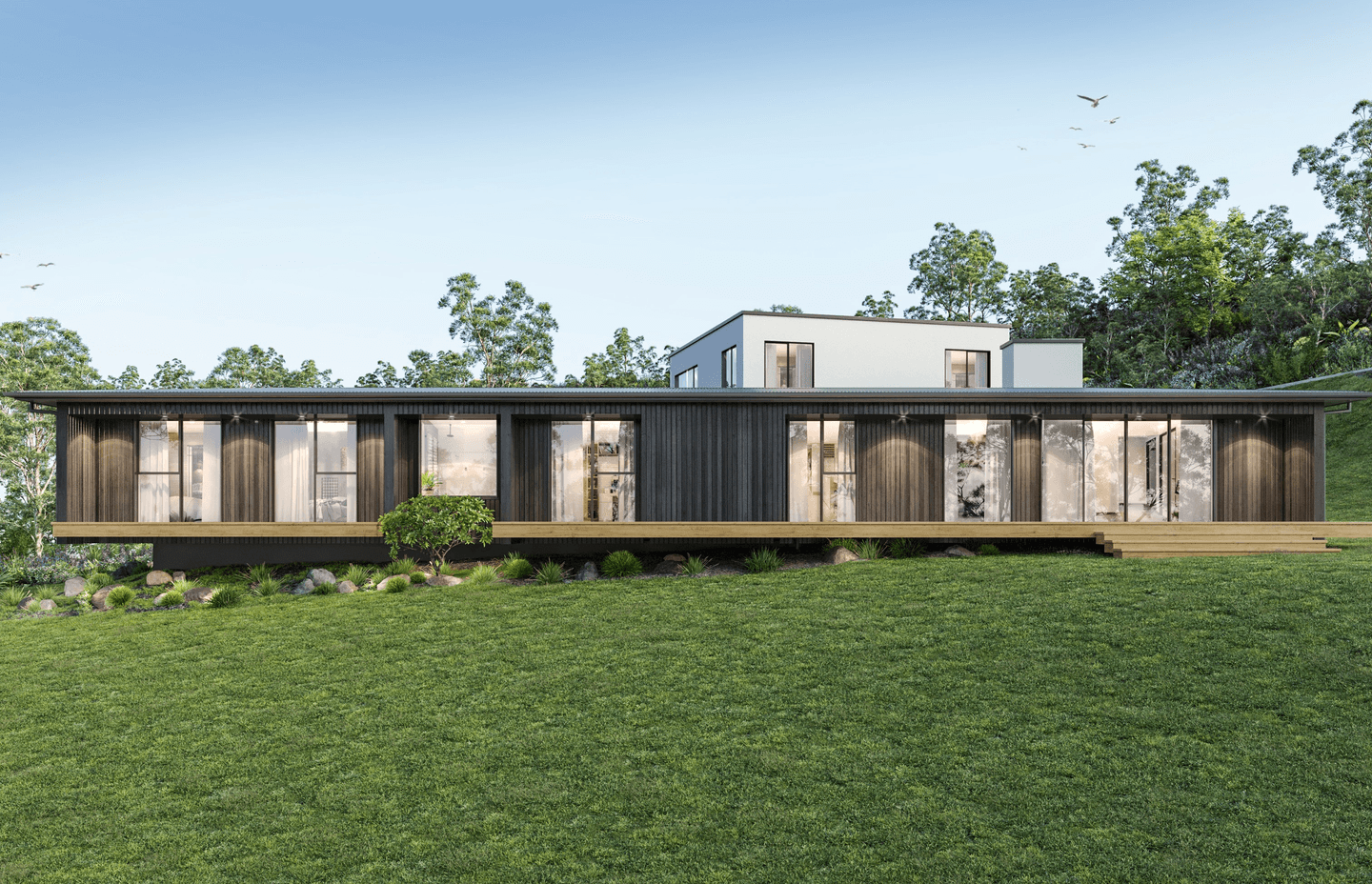 The client of this new build specified underfloor central heating for the ultimate in comfort. Render supplied by Hannah Armstrong-Gardner | Architectural Designer at Studio H Design.