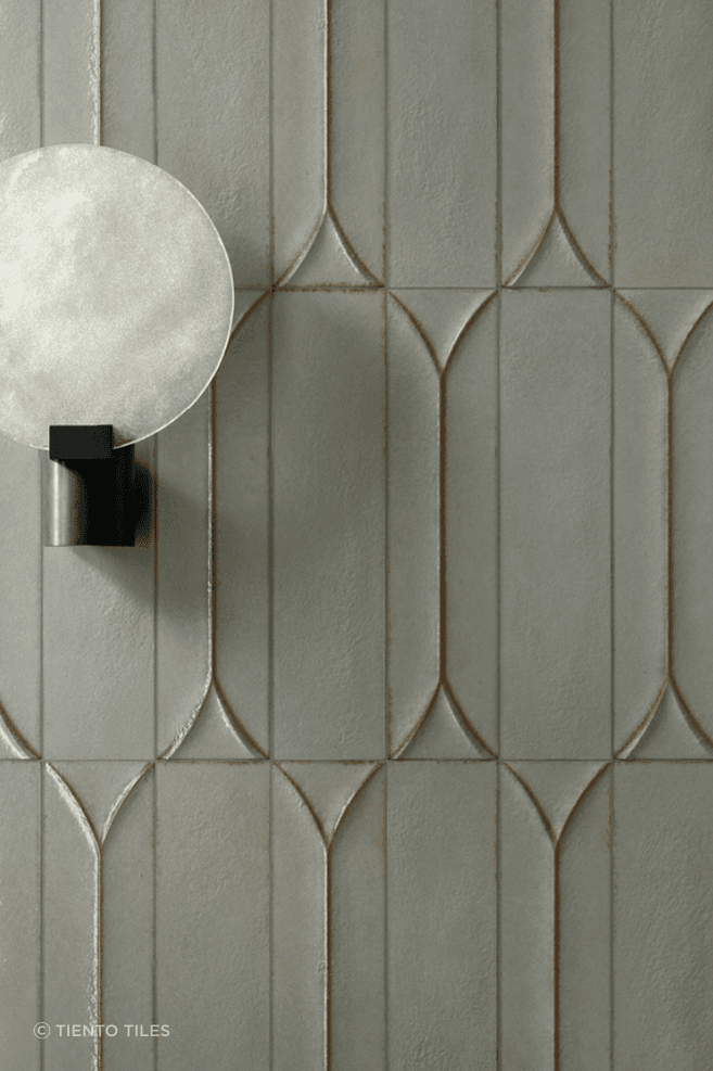 Terramater porcelain stoneware collection made from Italian raw materials and 60 percent recycled material.