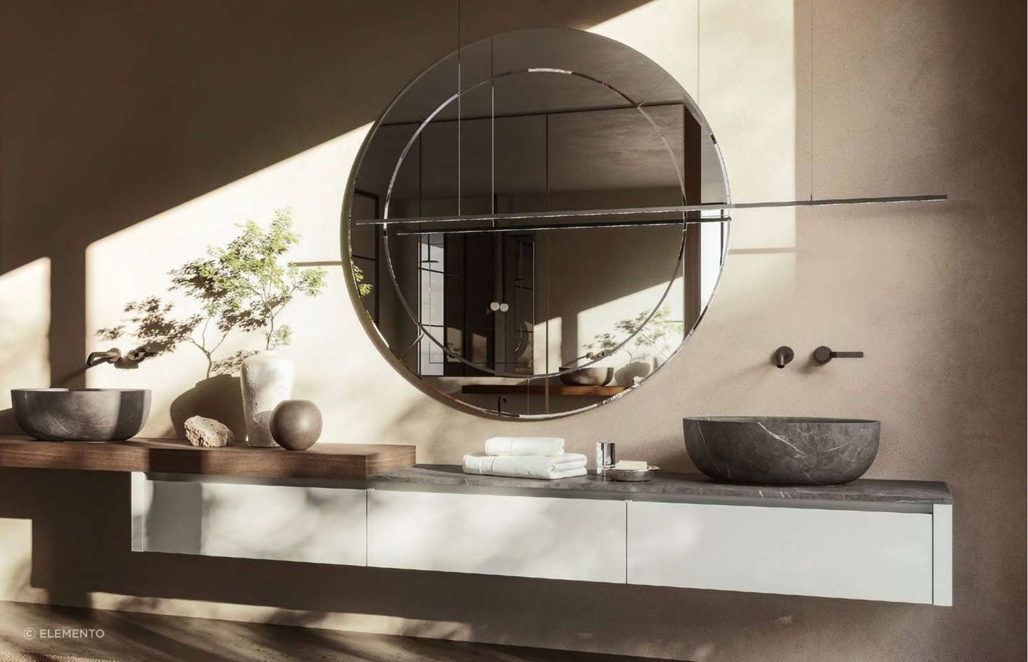 Making an impact, with a bathroom mirror like the Veneziana Mirror by Boffi from Elemento.