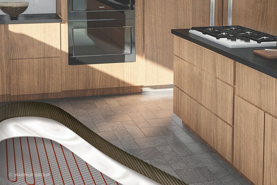 This Undertile Heating solution from Warmup Group is easily installed in both new and existing homes.