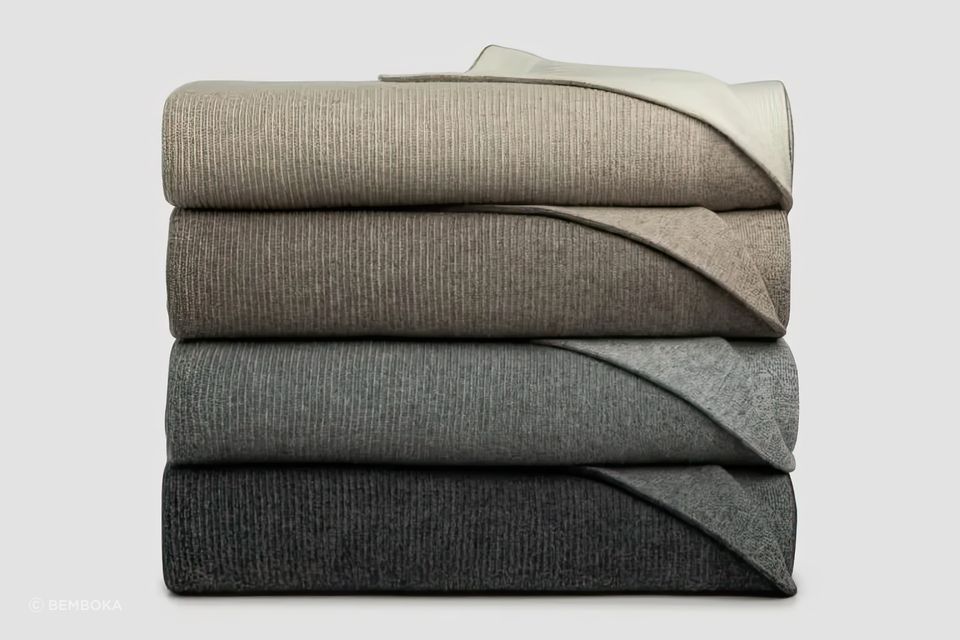 Bemboka Reversible Rib Cotton Throw, perfect for layering in a cosy winter home.