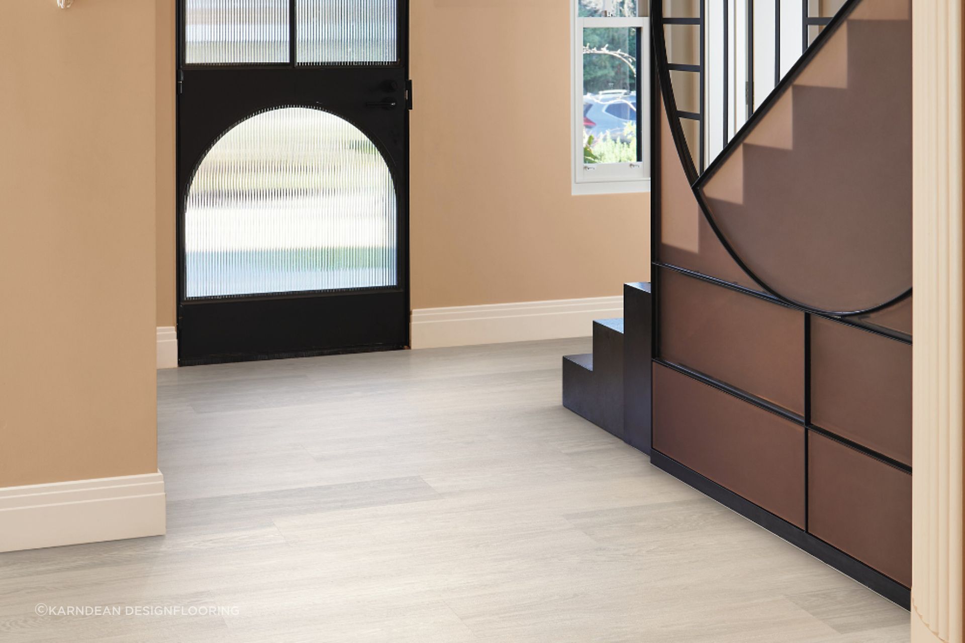 Vinyl floors offer enhanced durability.
