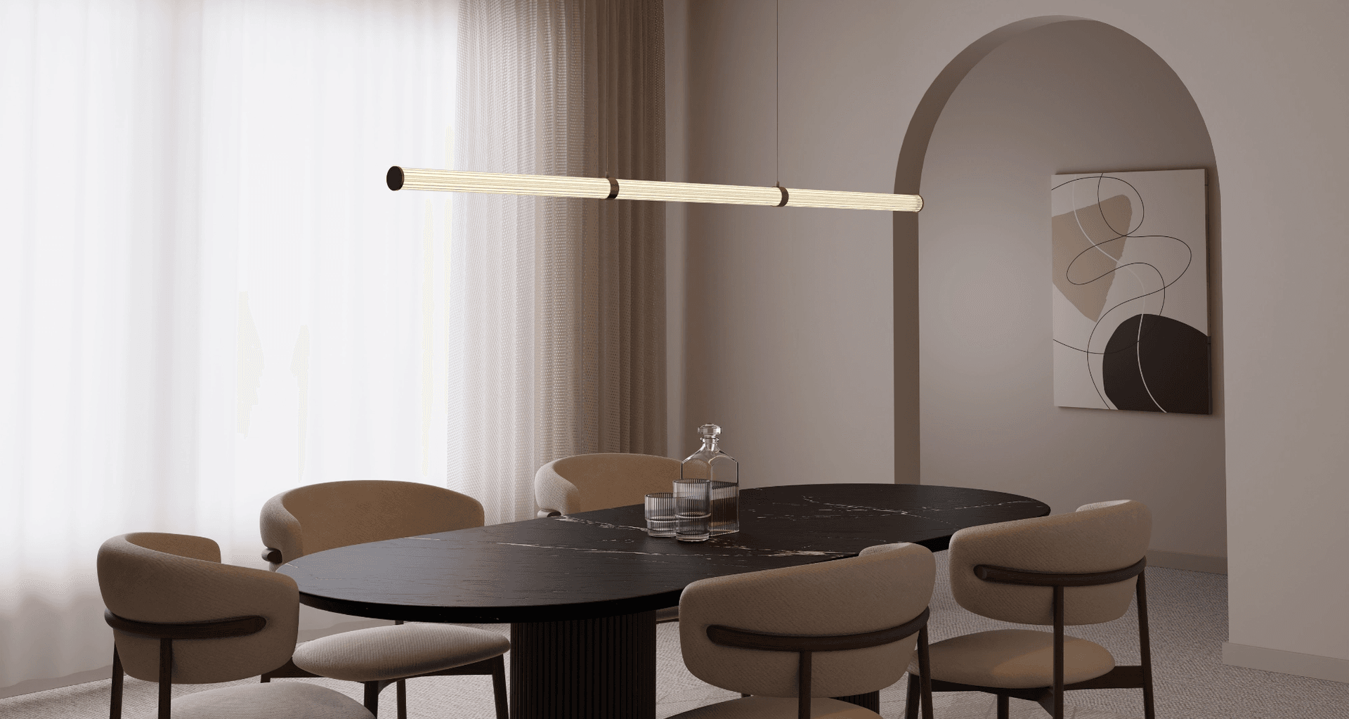 Charm Acrylic Fluted Pendant Light