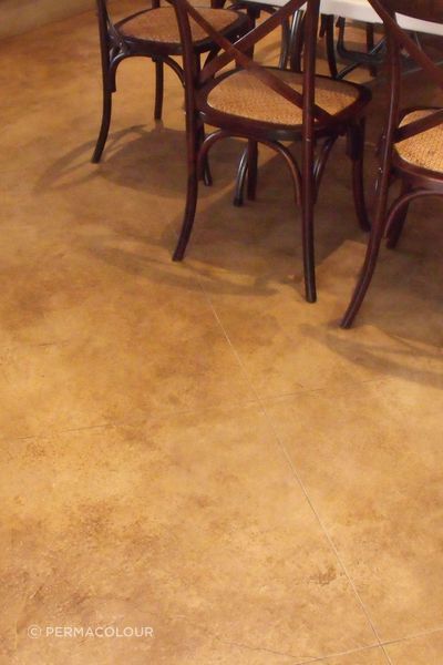 Chemical Stain can be used to imitate the appearance of natural stone.