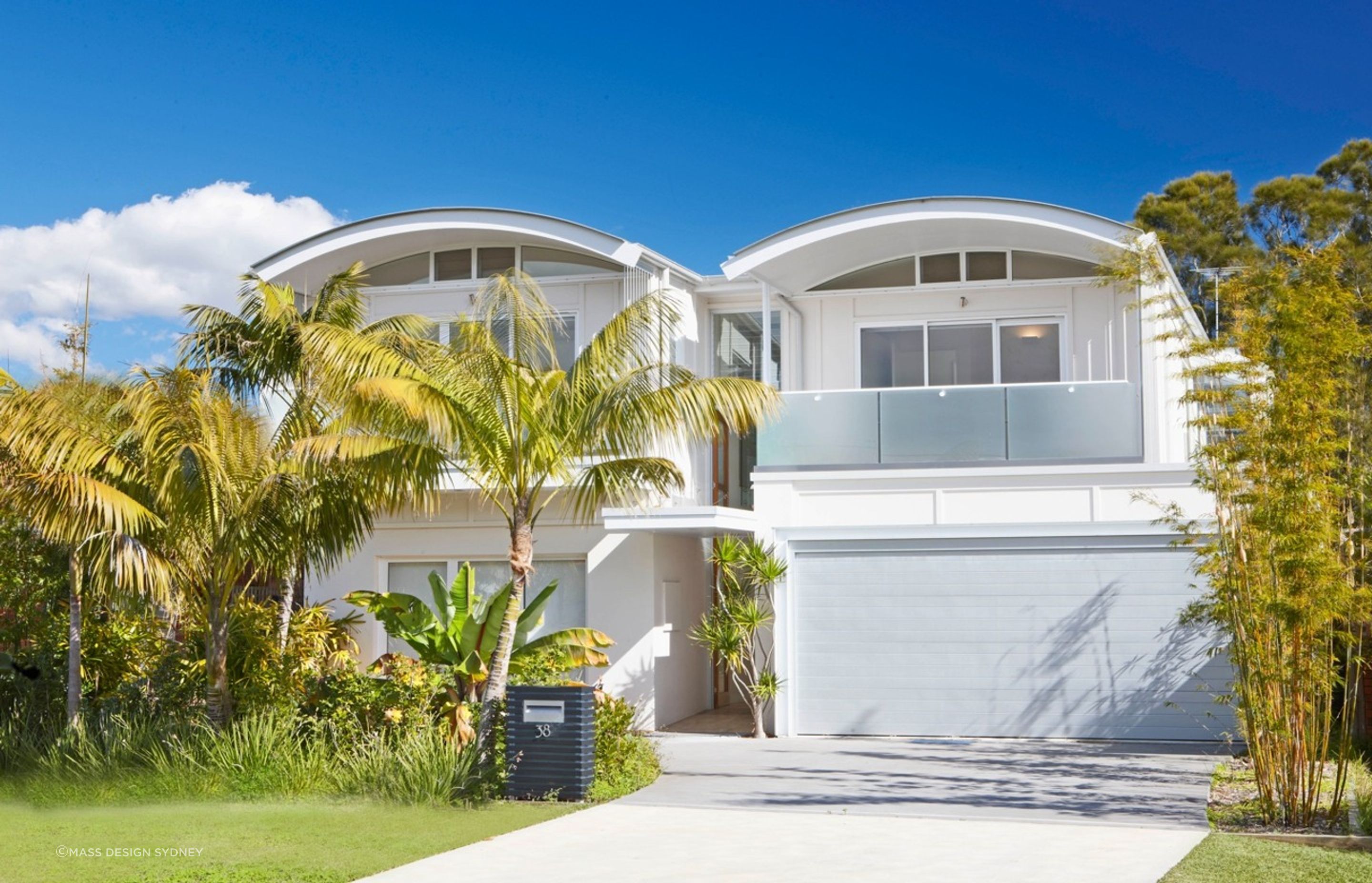 Curved roofs offer a unique, modern shape. Featured project: North Manly