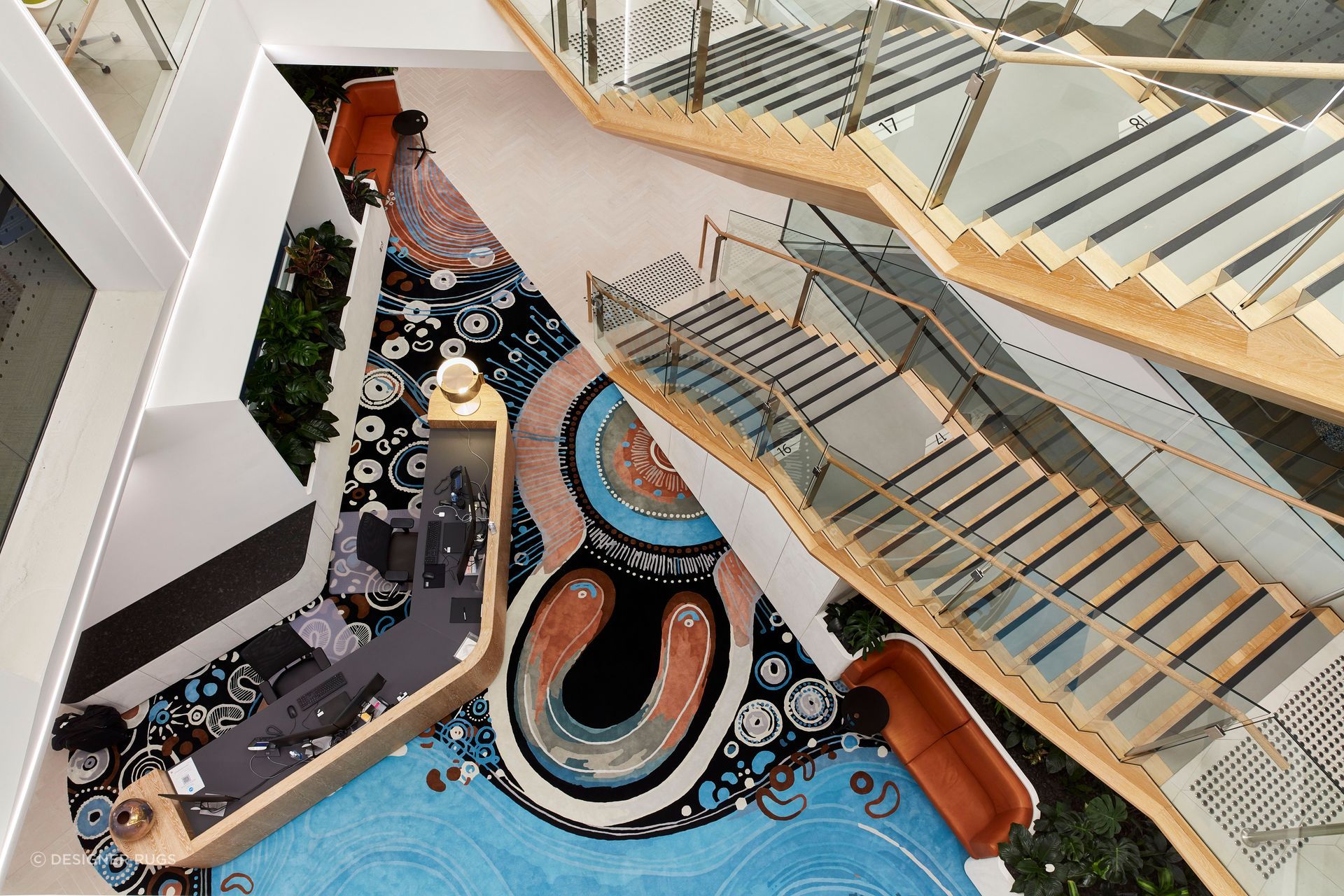 ANZ Sydney's rug was designed to represent gathering and community.