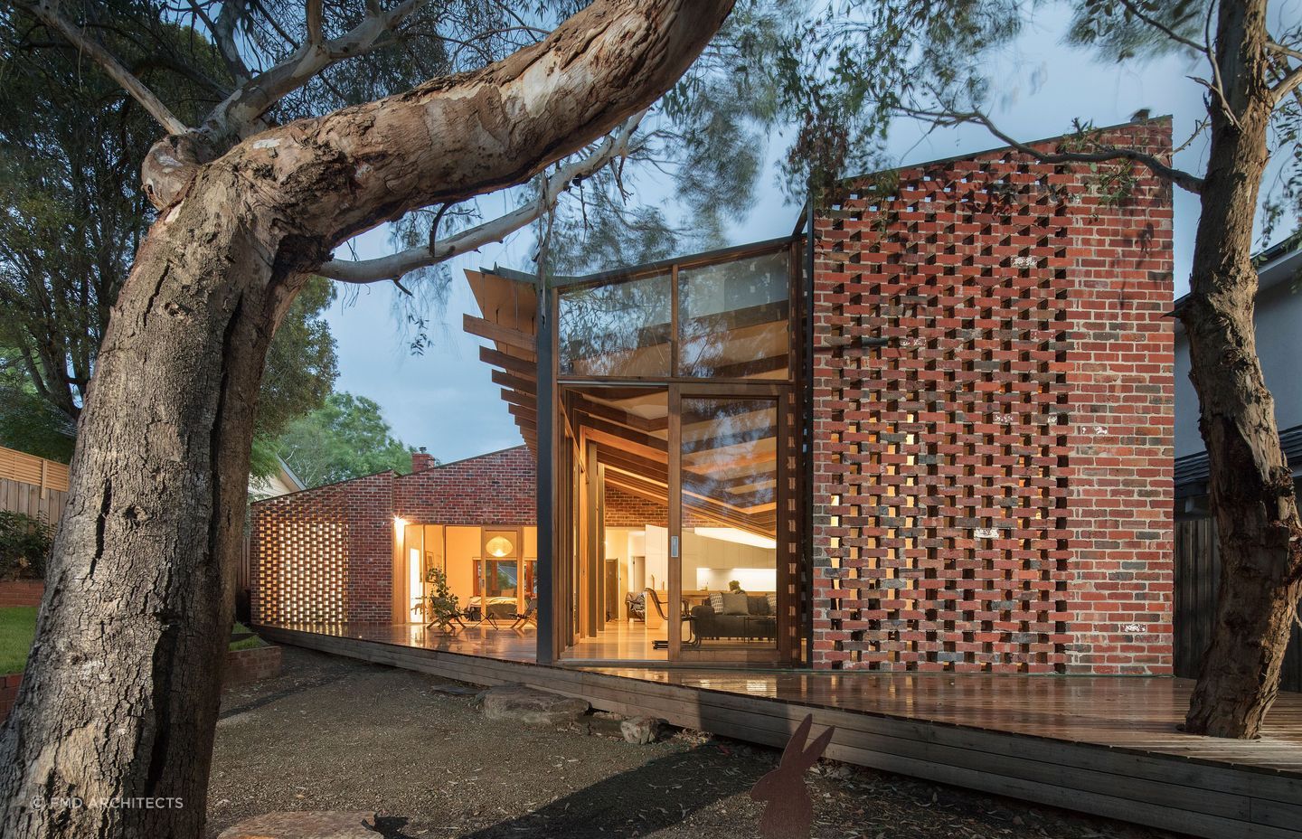 Brick veneer cladding is often sold in the form of a brick tile or individual bricks. Featured project: Old Be-al. Photography by: John Gollings.