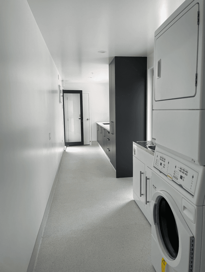 Some projects require spaces for carers to use. These areas need to be streamlined with functionality at the top of the list, while keeping to the home's overall design.