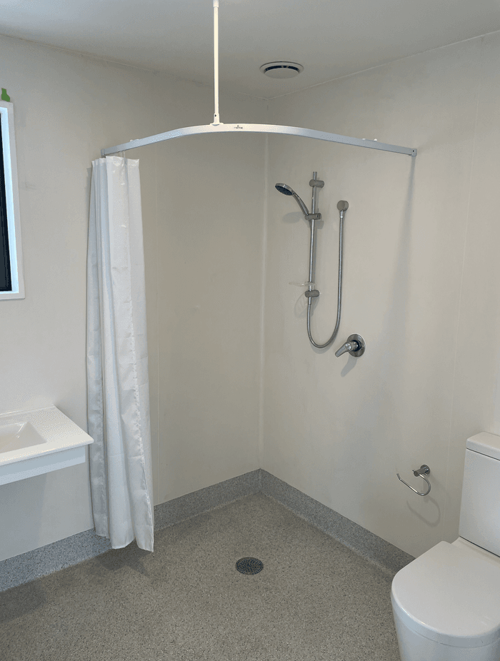 Bathrooms are often a key area of focus when designing an accessible home. Jade Architecture's approach is to listen to what the client needs and deliver this with consideration given to both the usability and feeling of the space.