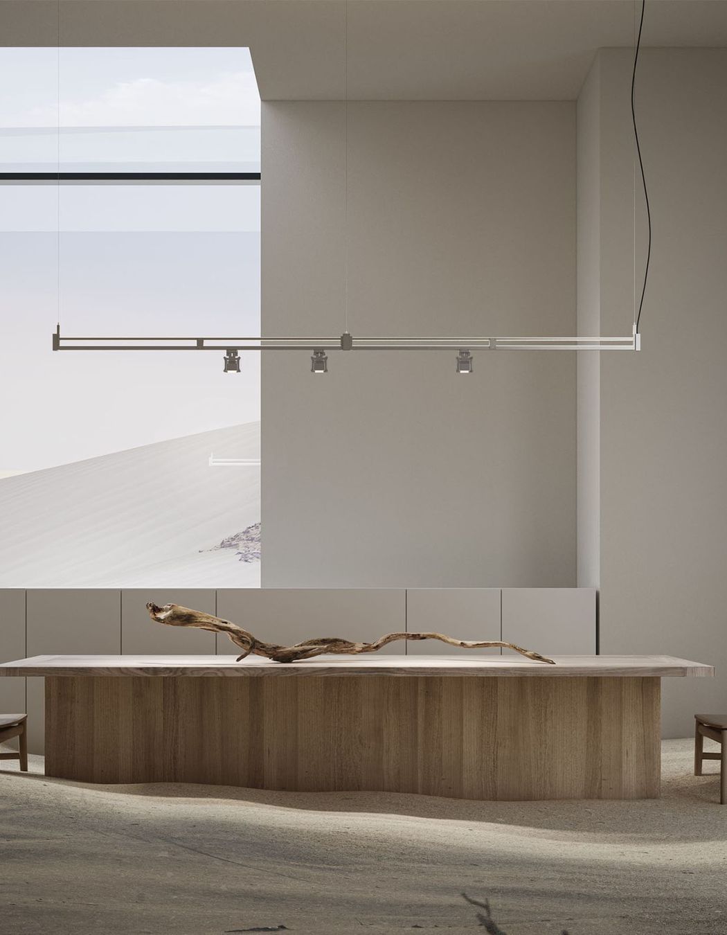 The Airtek One Linear Pendant Light by LightCo is a stylish and practical solution for long surfaces.