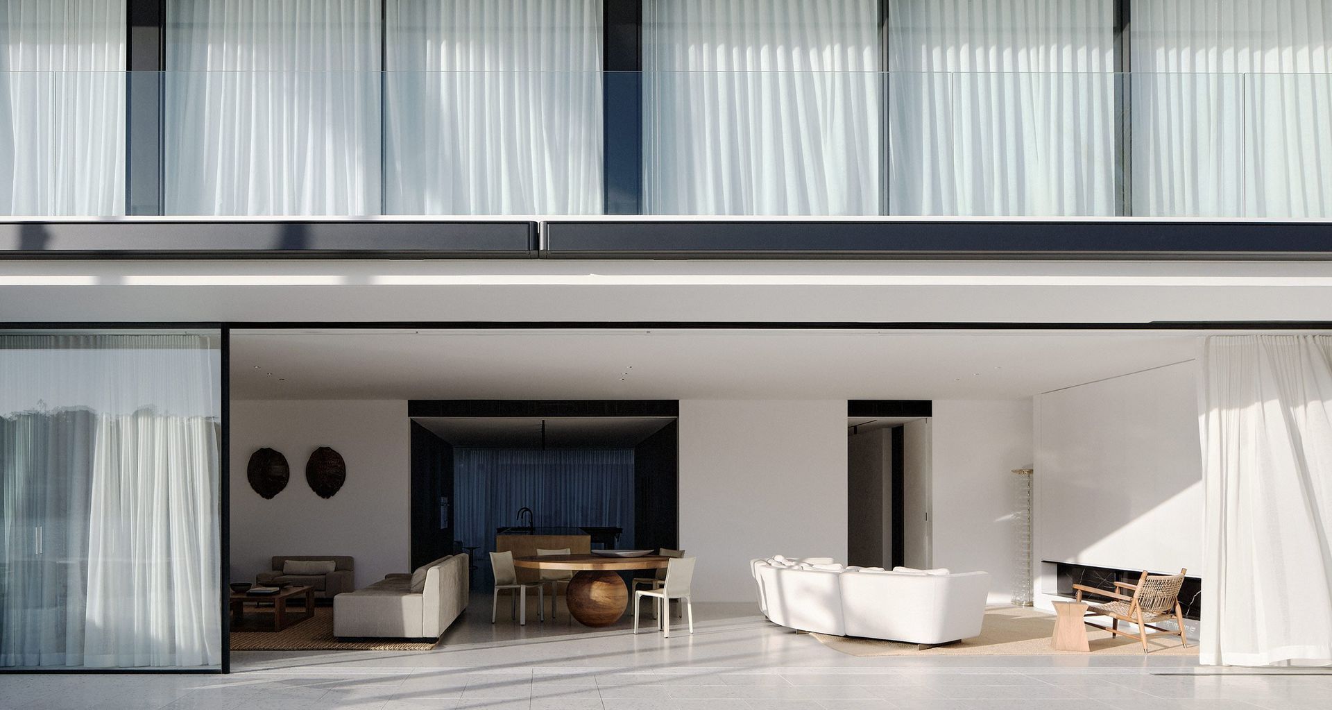 Positioned on the northern edge of Middle Harbour in Sydney, Clontarf House by Mathieson Architects is conceived as a harbourfront residence that brings serene architecture, interiors and landscape into a singular and composed expression. Image credit: Romello Pereira