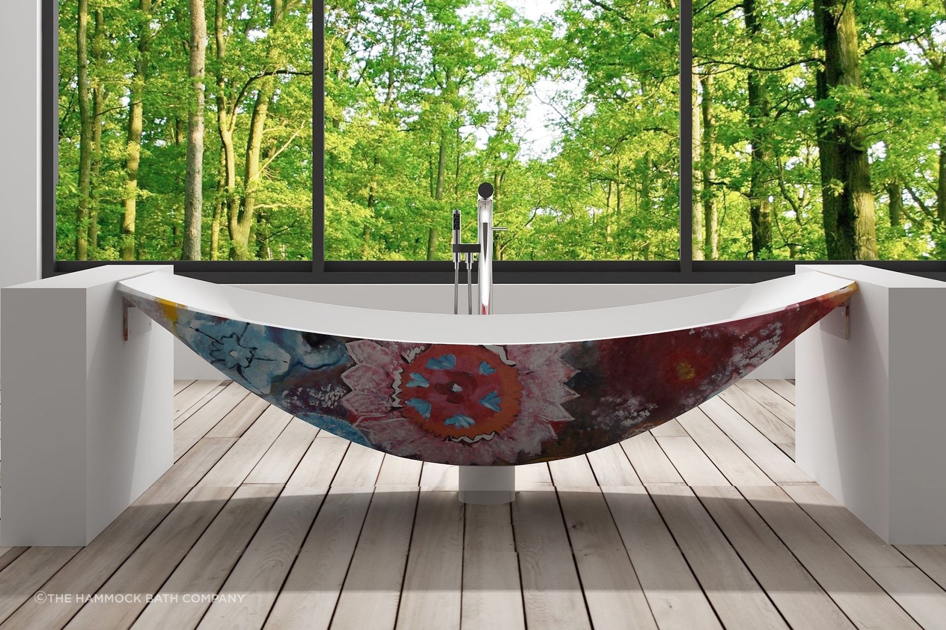 The hammock bathtub gives a bathroom a sleek and smooth finish and is truly a standout feature