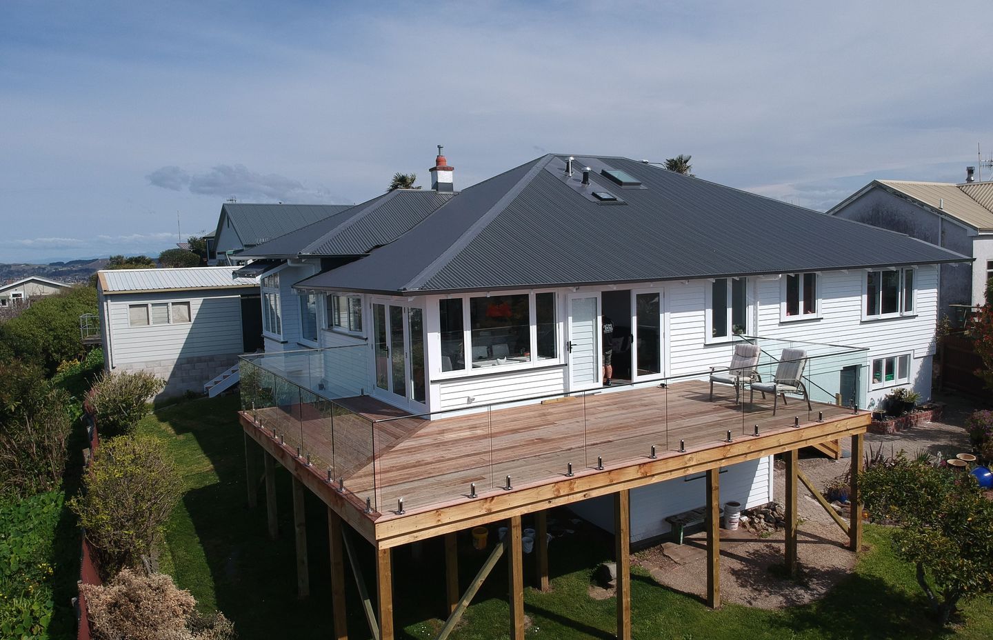This Hawke's Bay home received a complete upgrade with a new deck from Total renovations.
