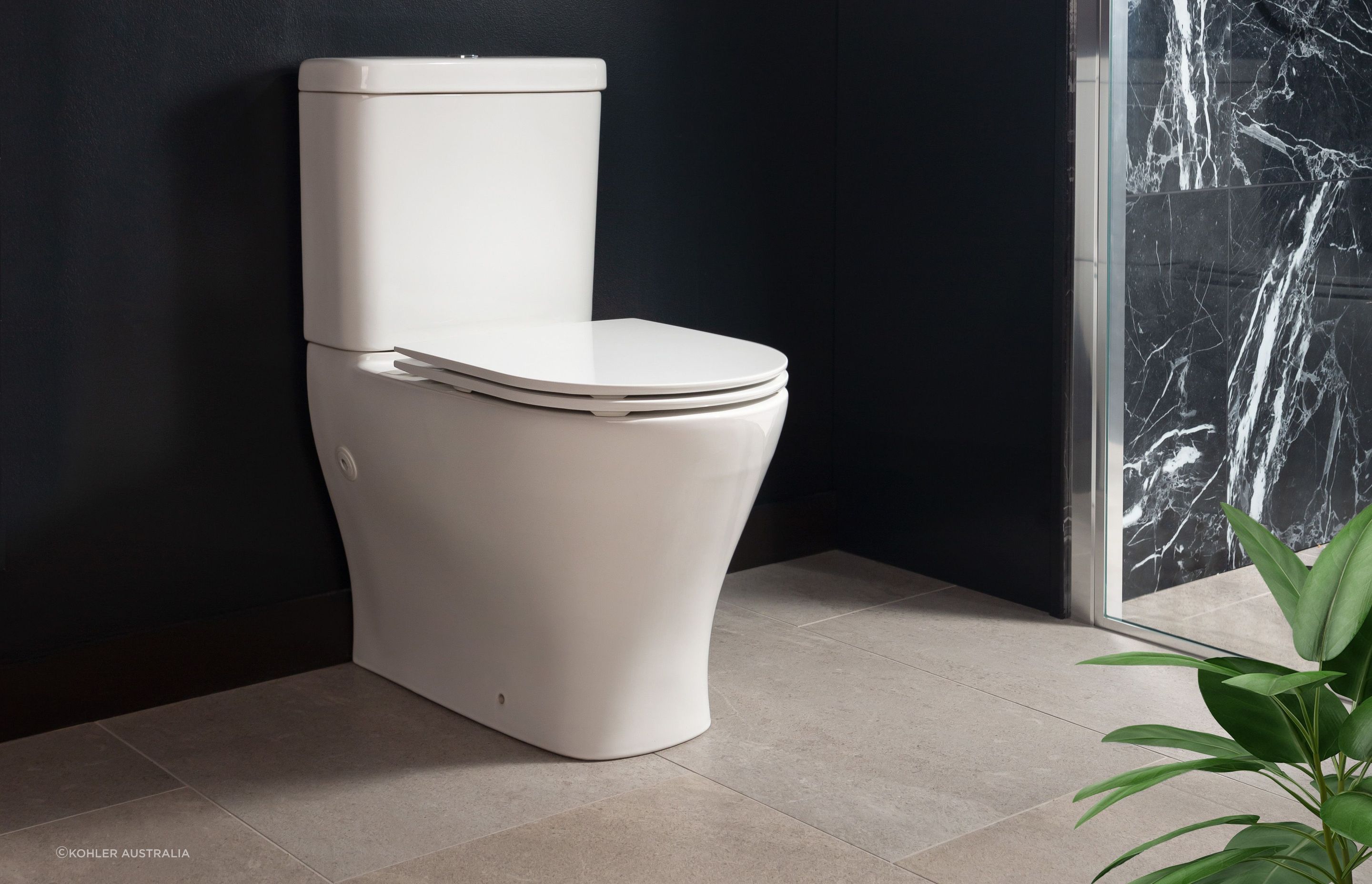 The average sized bathroom will often feature a toilet, shower, bathroom vanity and sometimes a bathtub. Featured Product: Reach II Back to Wall Toilet Suite by Kohler Australia