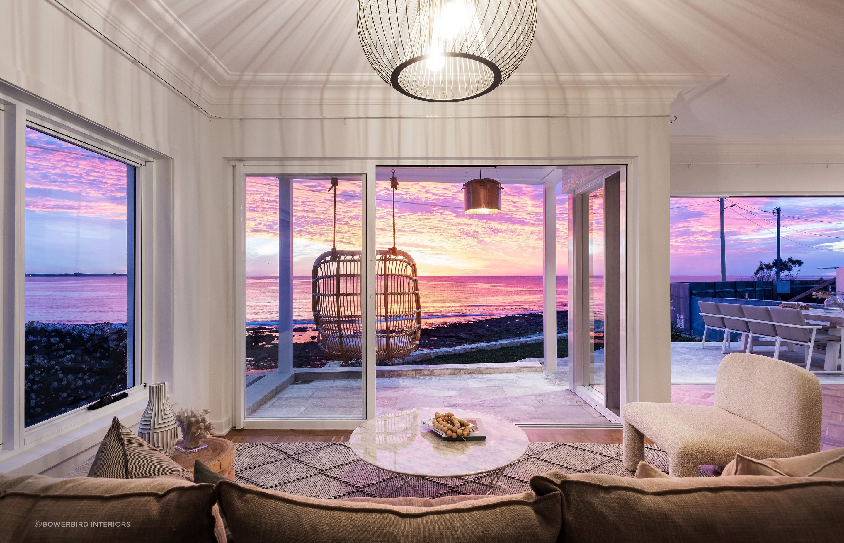 The beautiful interior of this Cronulla home showcases a coastal aesthetic.