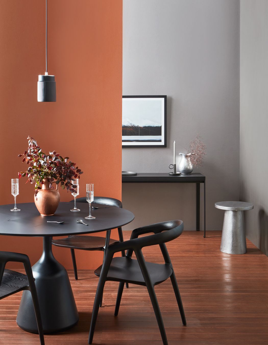 Modern living room wallpaper can complement your furniture choices.