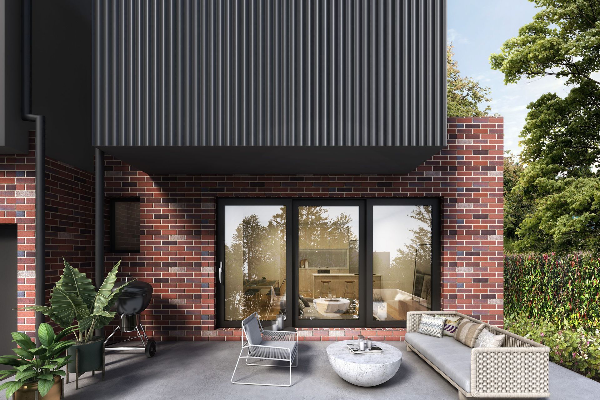 A stylish outdoor area on full display.