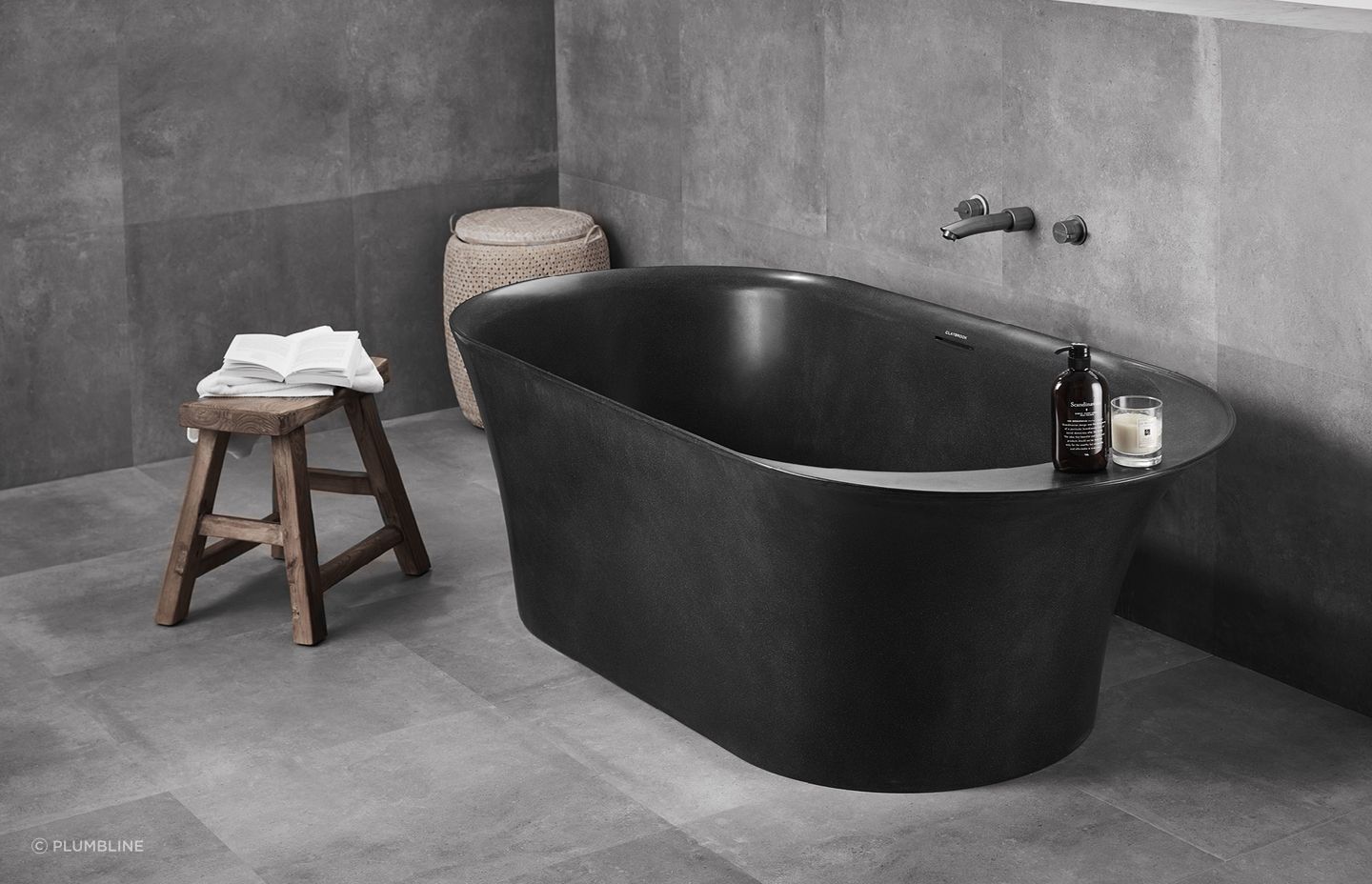 The Opus freestanding bath is a recycled-marble work of art.
