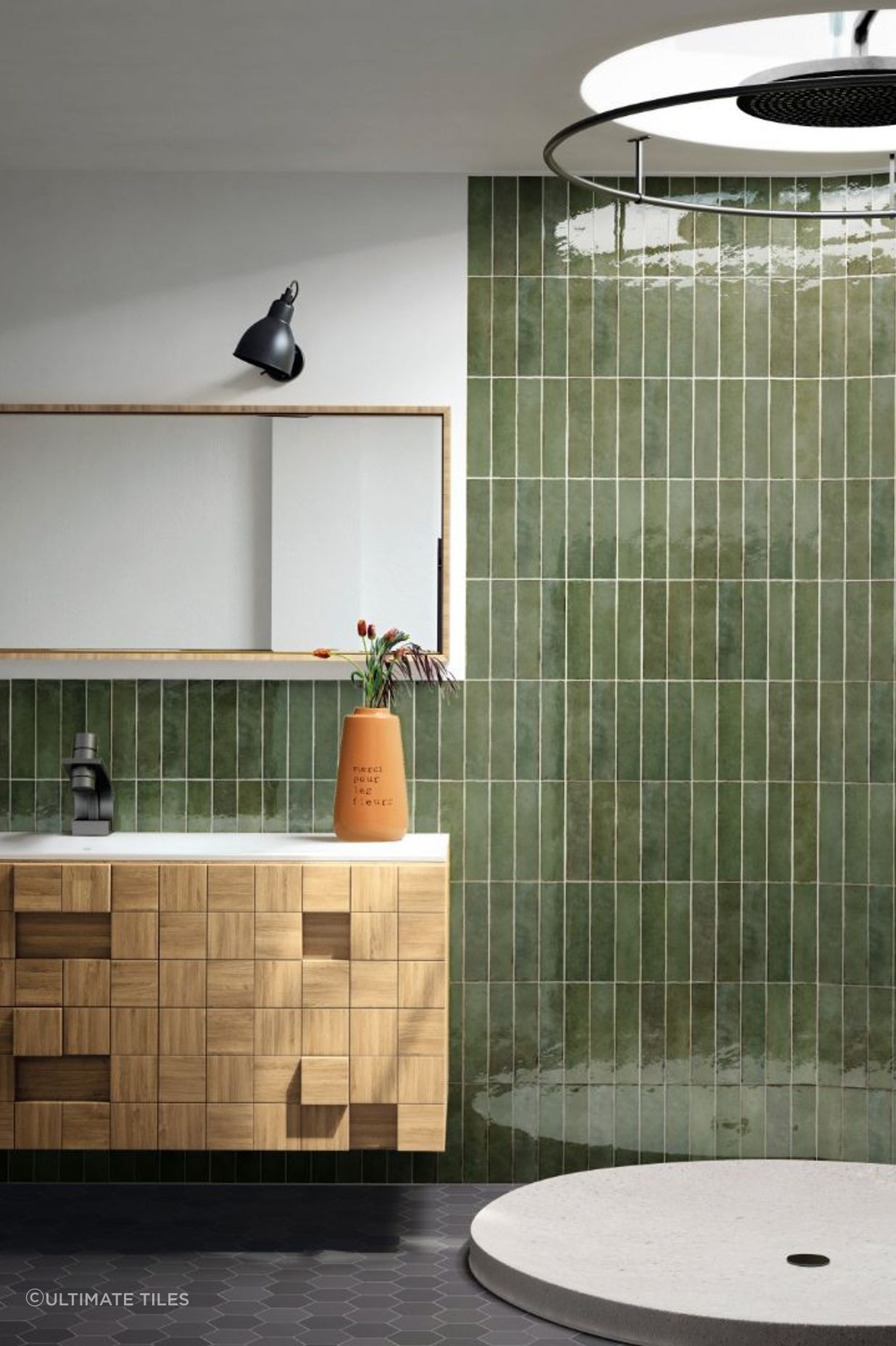 Tribeca Sage Green Subway Tiles from Ultimate Tiles
