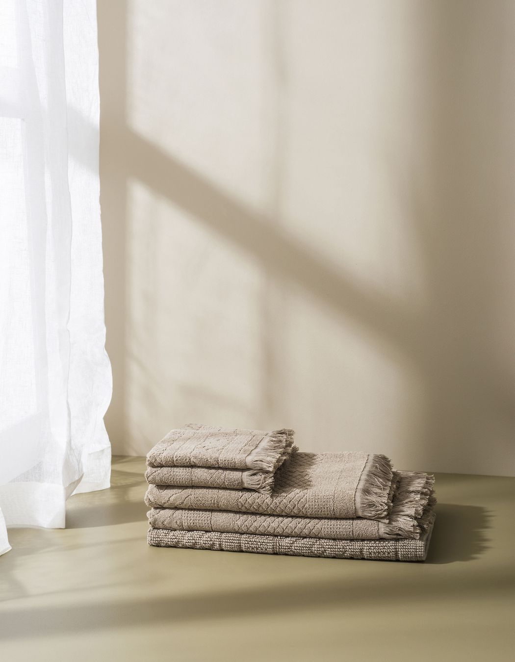 Jacquard bath towel range including bath mats