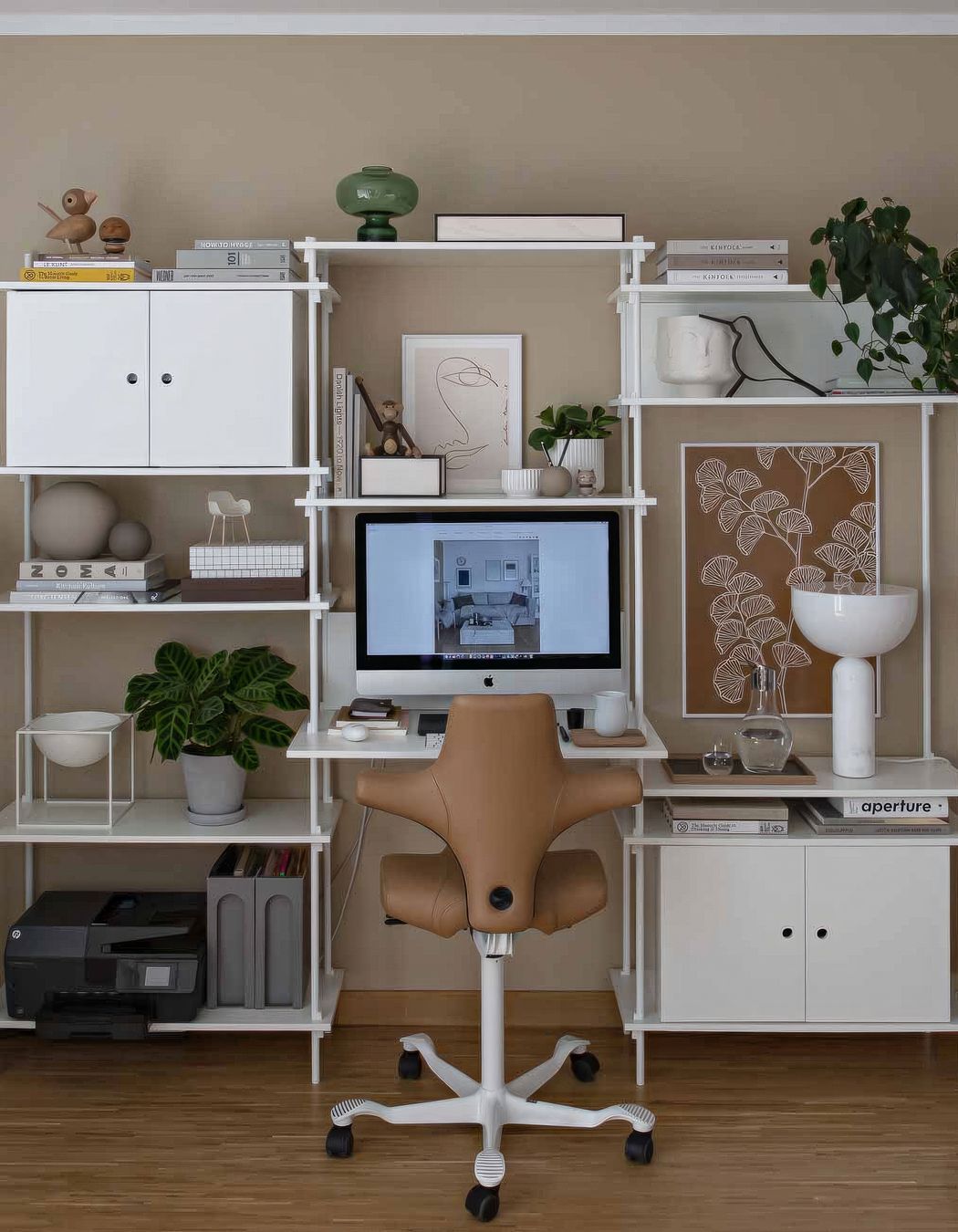The right kind of storage is key to keeping a tidy and inviting workspace. | Featured: HÅG Capisco
