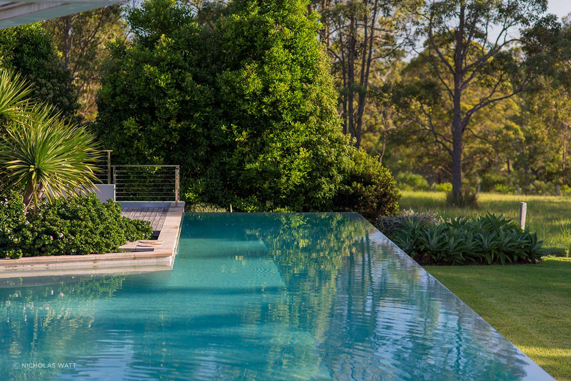 Developed over several stages, the garden at 3 Hours North shows how ongoing care can integrate new elements, including the pool and entertaining areas, into an established coastal landscape.