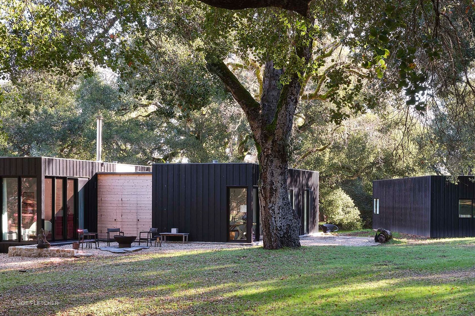 Carmel Valley Residence: Designed for intergenerational living, it includes a small home for a family of four and an ADU. Trails connect the homes to nearby community amenities such as restaurants, recreation facilities, and children’s programs, while also supporting environmental education in partnership with local non-profits.