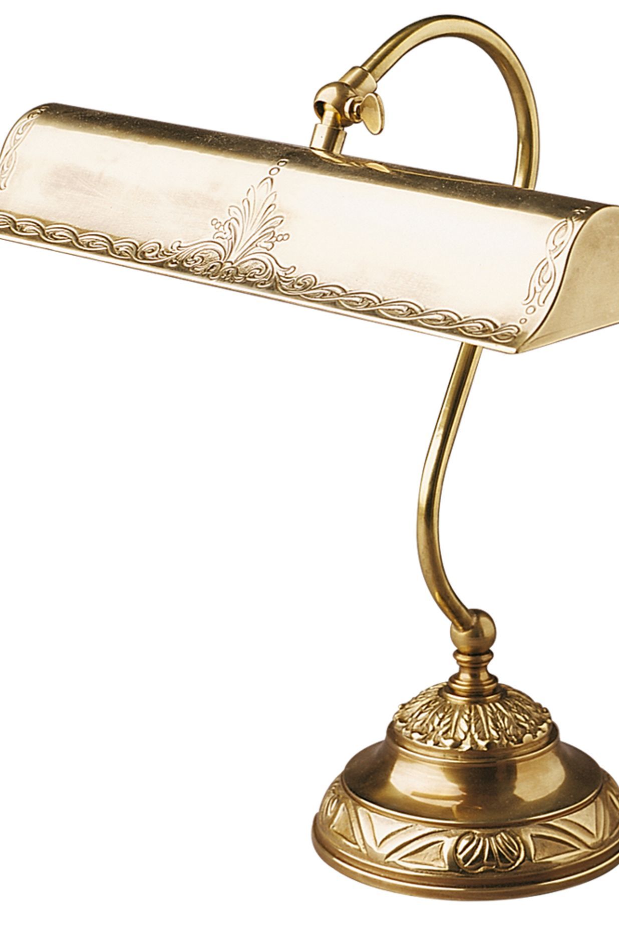 Hamlet desk lamp in polished brass by Pearl Lighting and Brassware