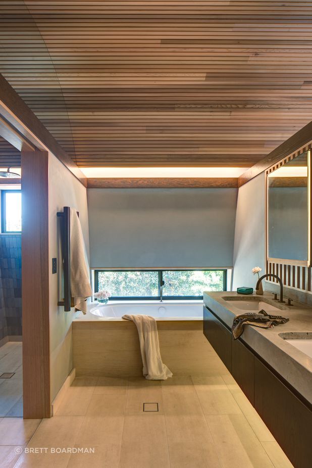 It was important for the lighting to complement the warm hue of the timber elements in this project.