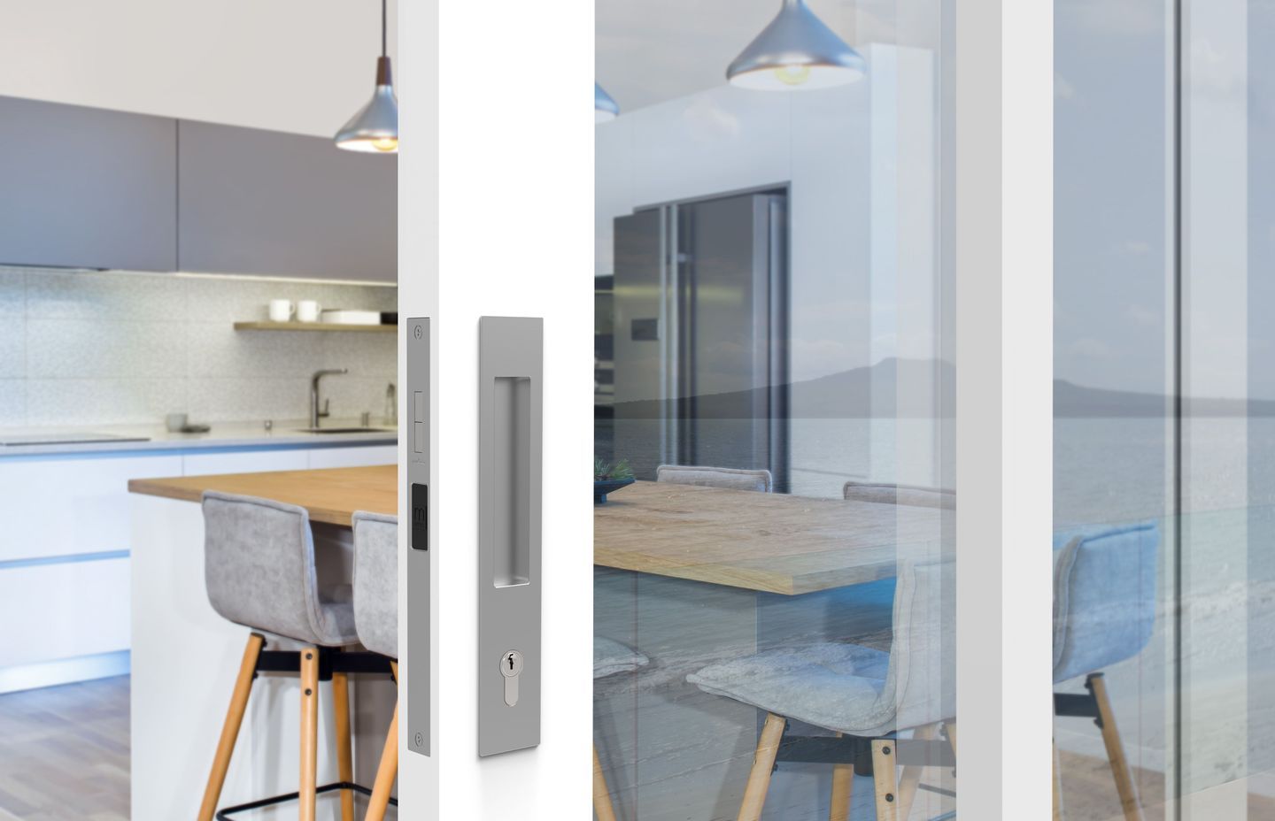 Exterior flush pull mortice set by Mardeco