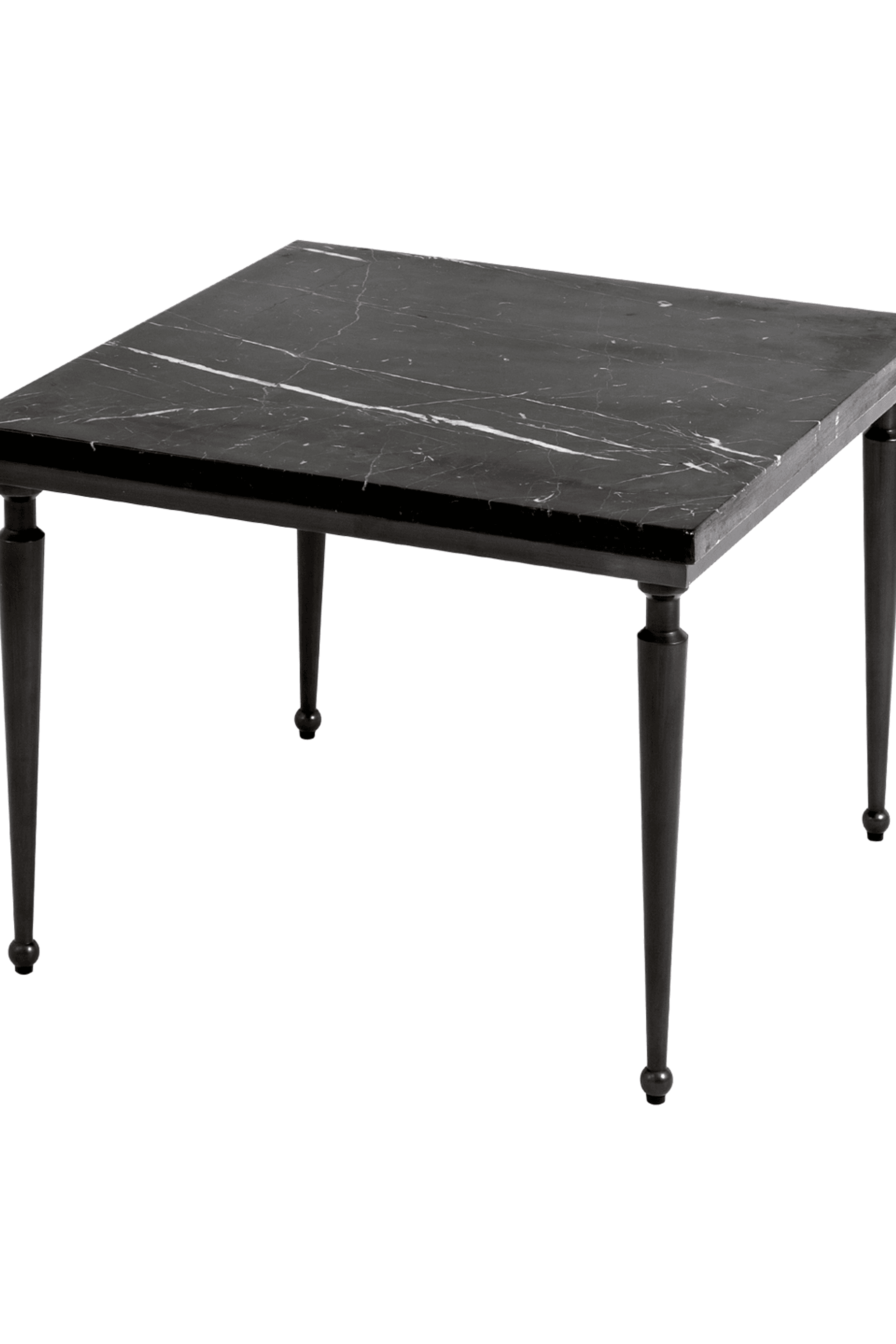 Monaco side table in black marble and bronze by Bloomingdales