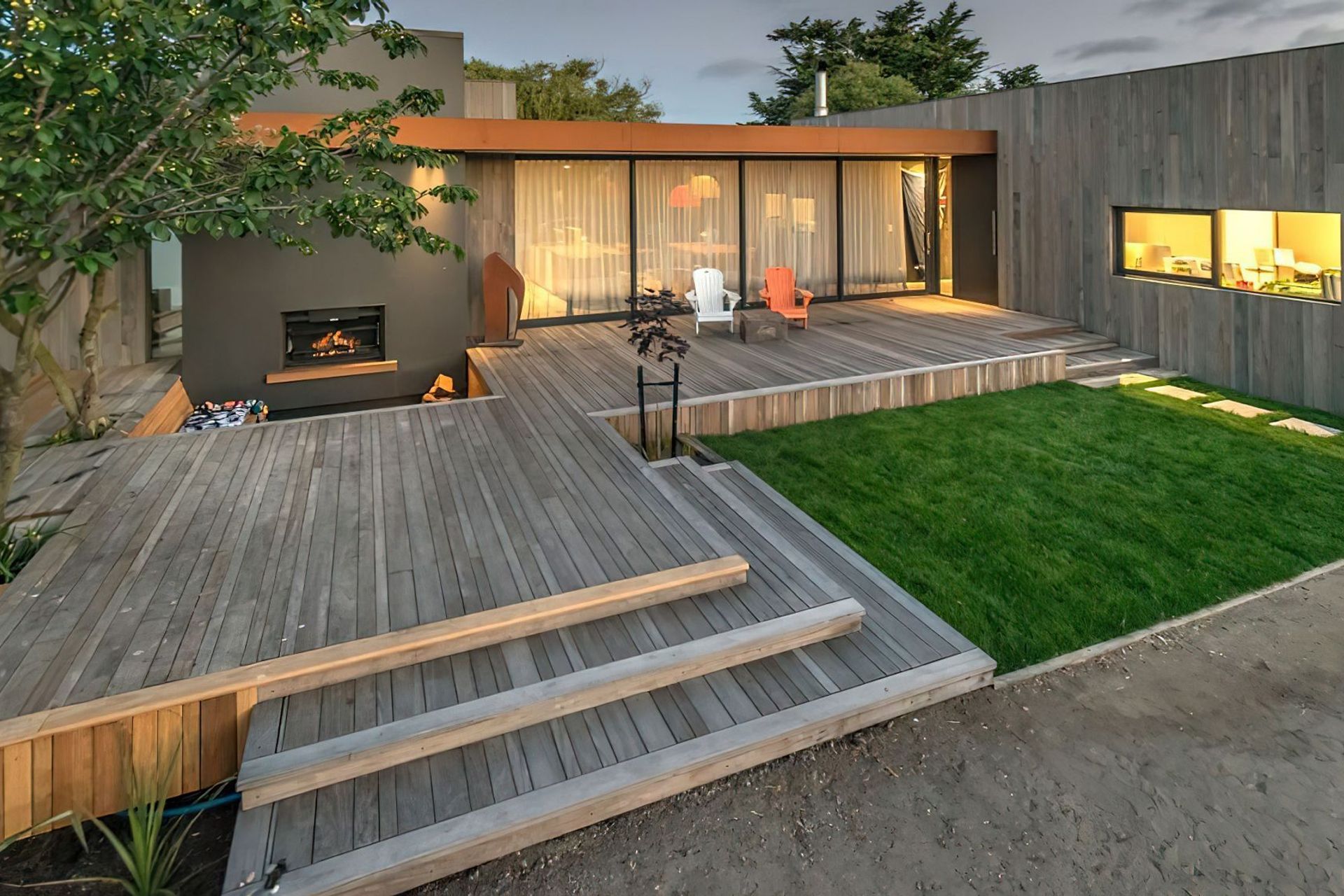 There are plenty of options for sustainable building materials like the reclaimed timbers featured here.