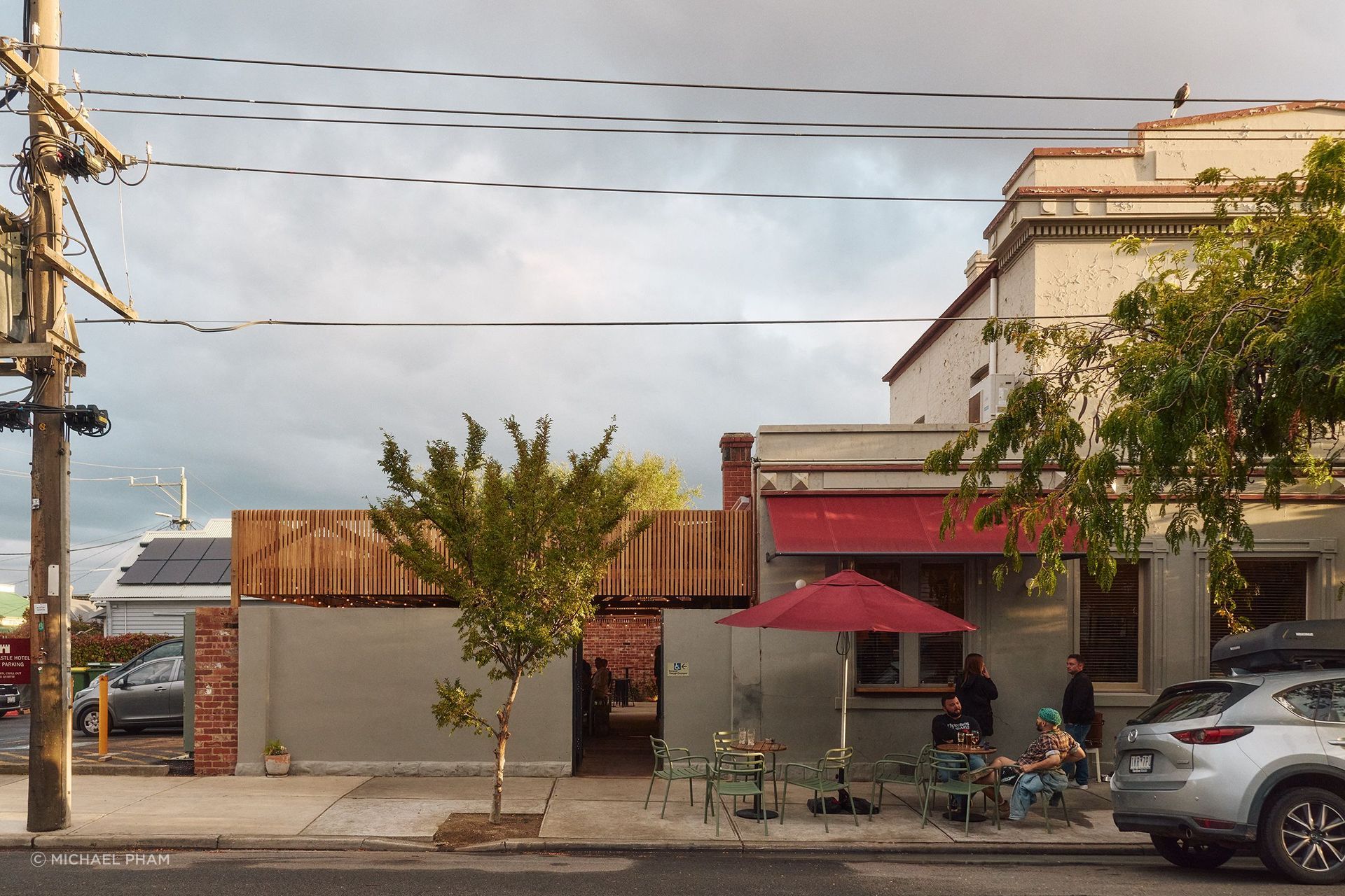 Even on a cloudy day, the locals come down for a yarn.