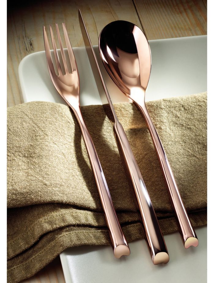 Sambonet H-Art PVD Copper Flatware Set, available exclusively at The Studio of Tableware.
