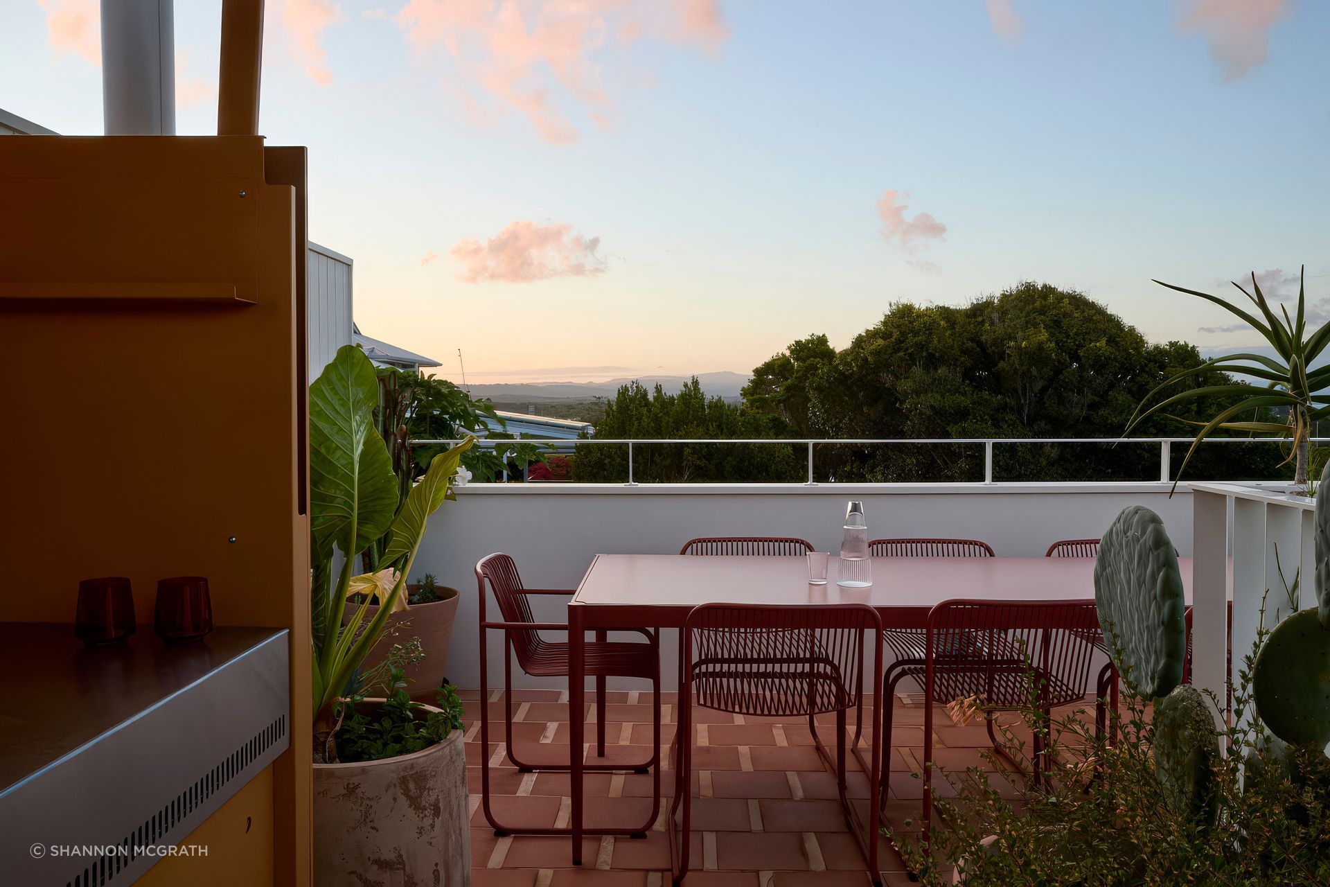 The rooftop terrace at Byron Bay is the perfect place to unwind.