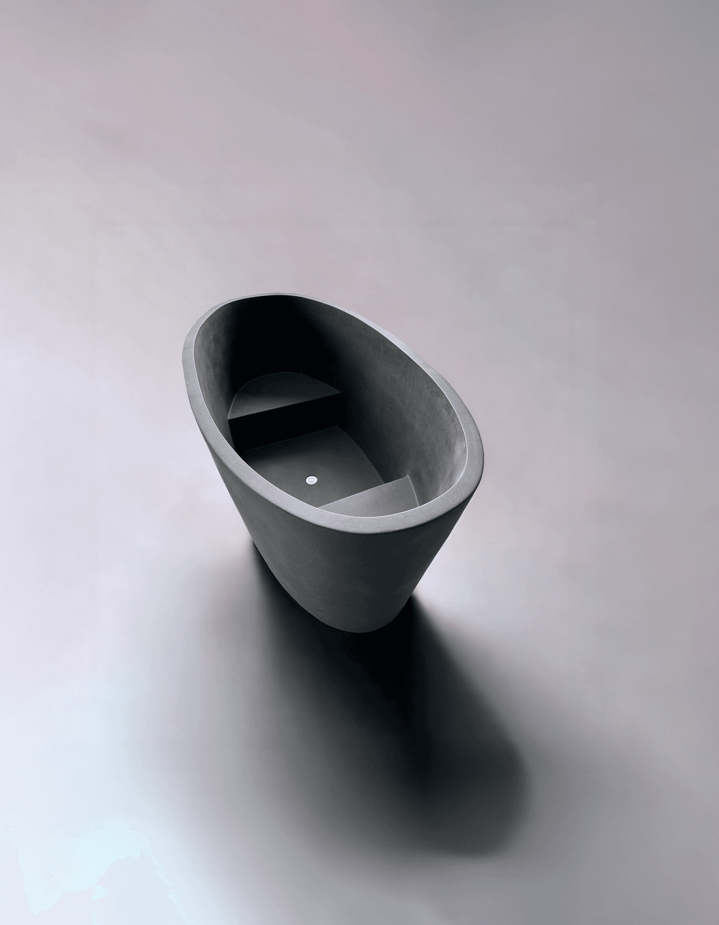 The Hokusai freestanding soaking tub is made with two built-in seats.