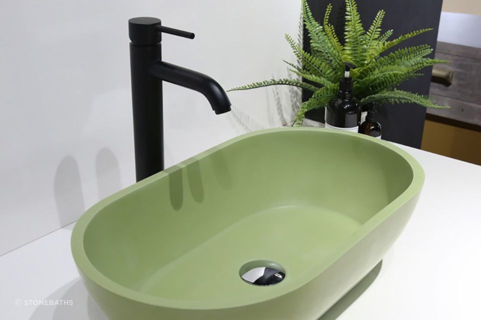B1312 Green Freestanding Stone Basin 560mm
by Stonebaths