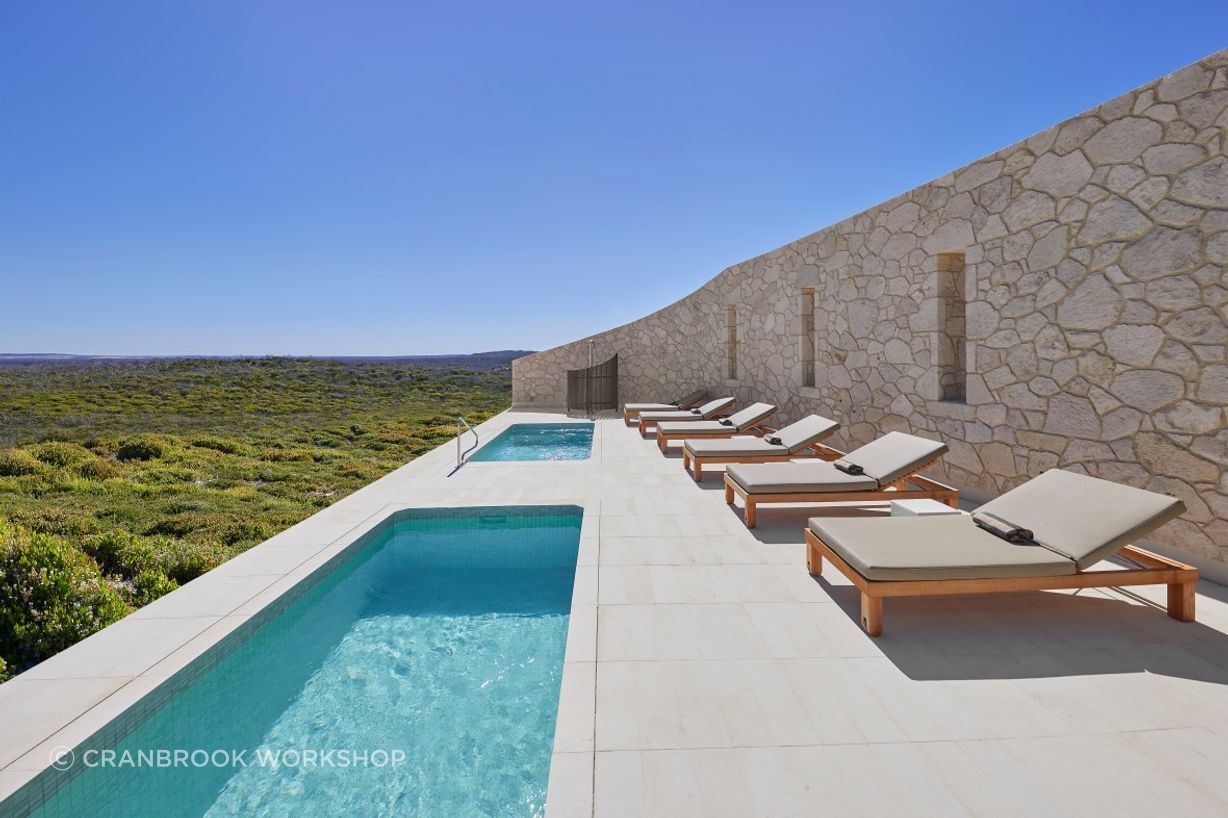 Pool loungers made for a property on Kangaroo Island.