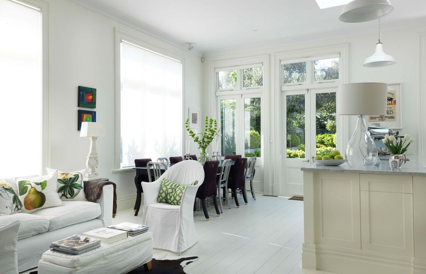 Bridget Foley suggests adding pops of colour with accessories such as cushions.