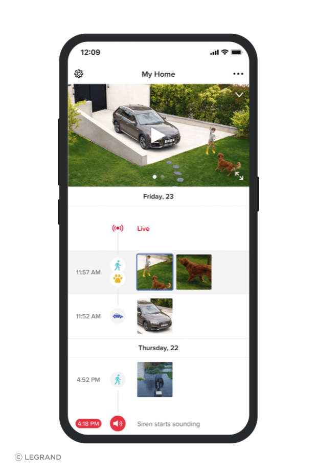 Home + Security liaises with door entry sensors and smart cameras, remotely setting scenes and scenarios to suit any lifestyle.