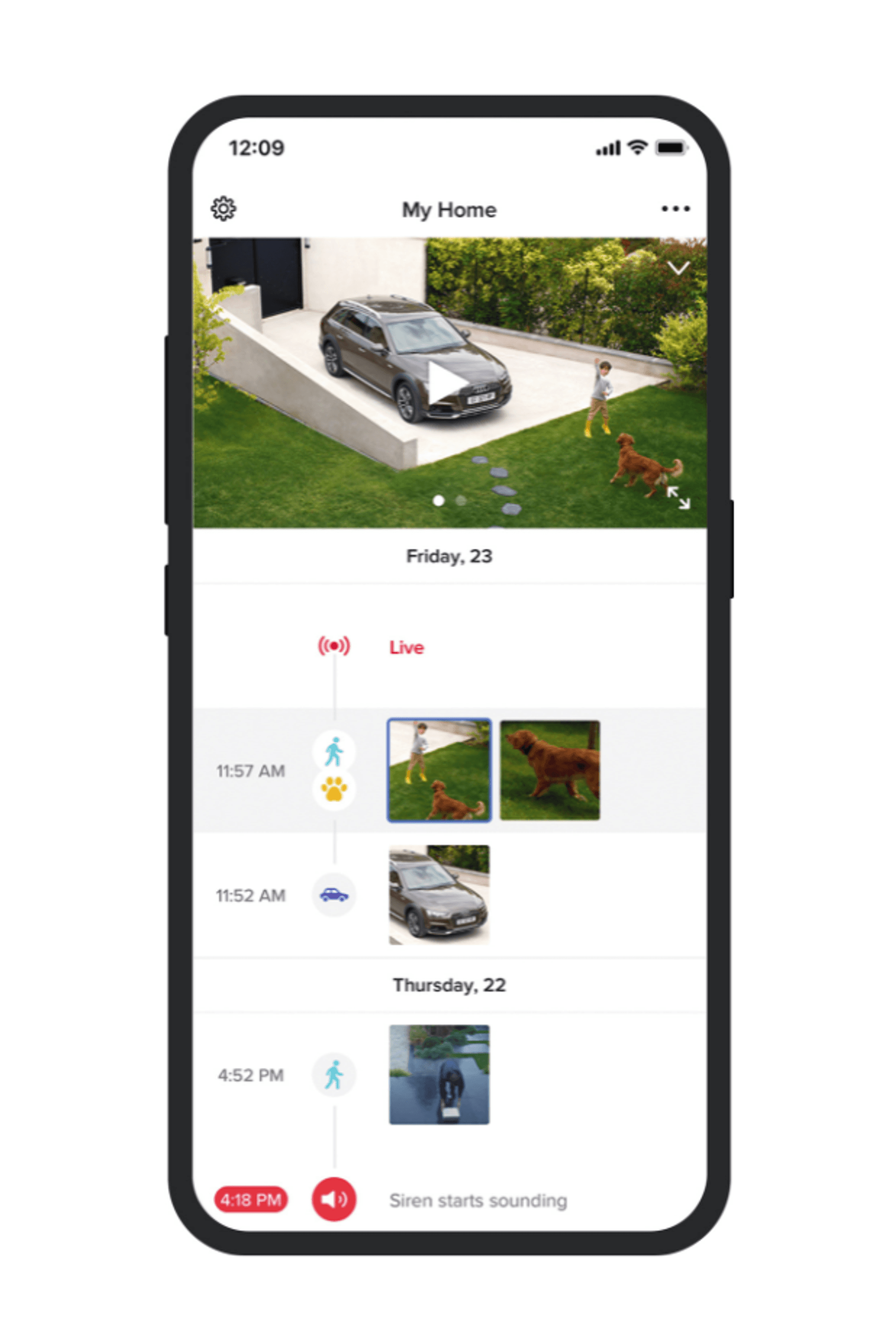 Home + Security liaises with door entry sensors and smart cameras, remotely setting scenes and scenarios to suit any lifestyle.