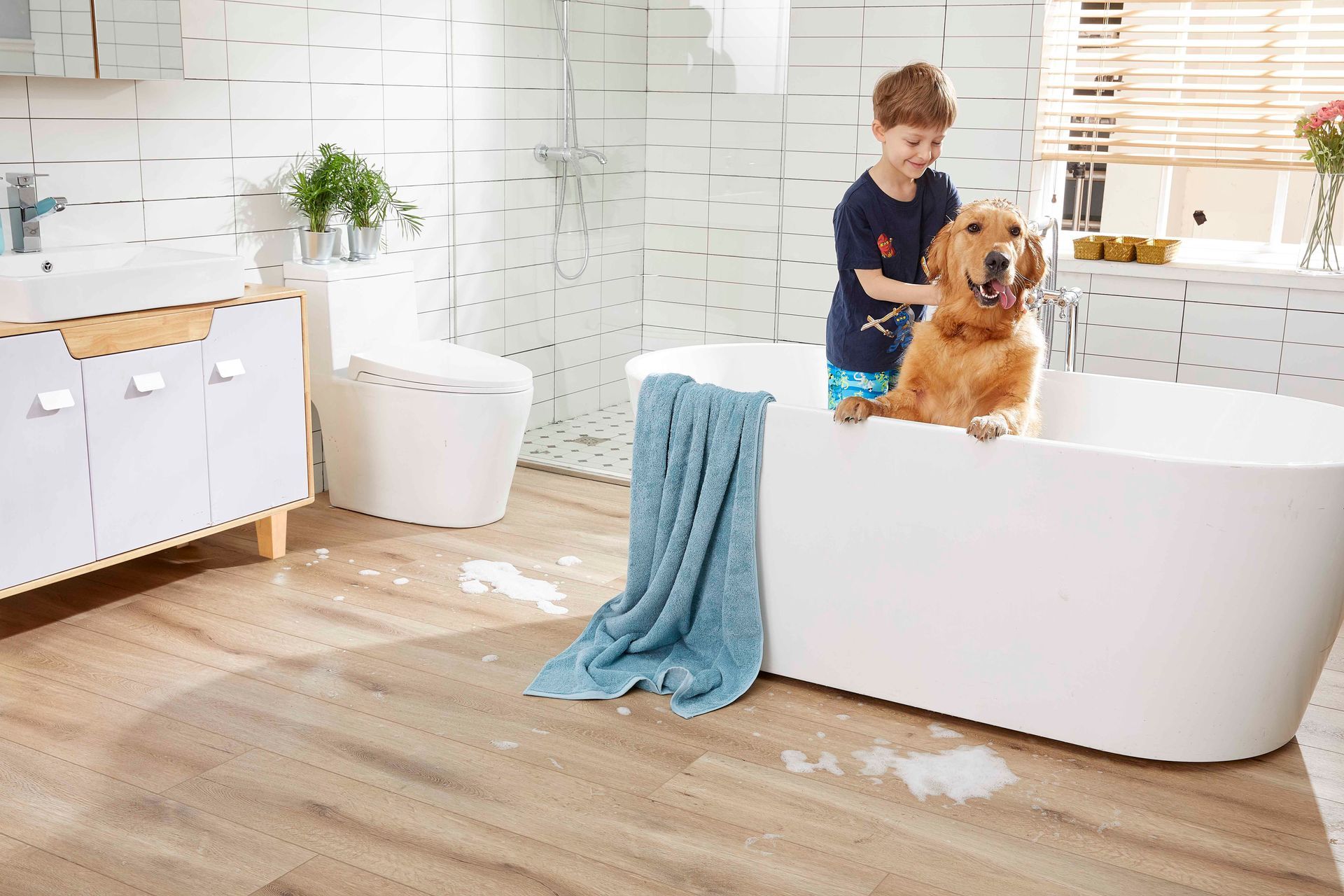 Unique flooring options like Neptune Stone Based Flooring offer a great mix of pleasing aesthetics and reliable functionality