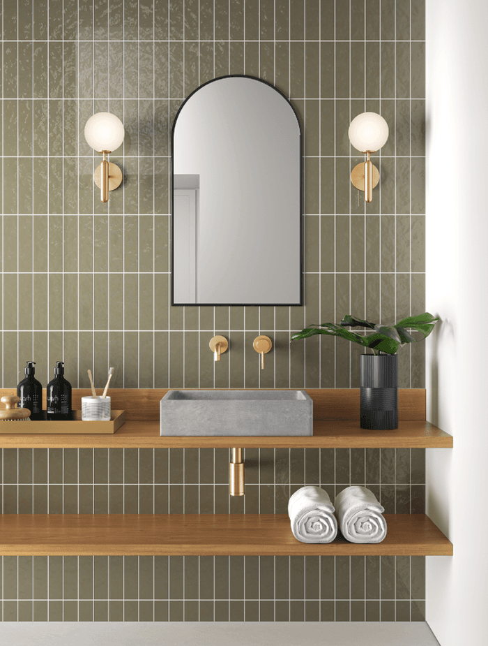 A popular choice is Elementi's BARE concrete basins. A fusion of warm pastel colours with the natural harsh elements of concrete, they create a focal point in any bathroom.